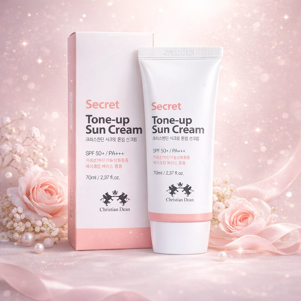 Image_20260129182553 Christian Dean Secret Tone-Up Sun Cream SPF 50+ PA+++ – Instant Brightening & UV Protection